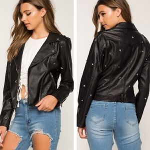 Black studded Moto Jacket